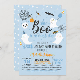 Un petit livre est presque dû Invitation - Bleu