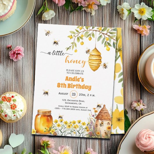 Un petit miel 8e anniversaire Invitation
