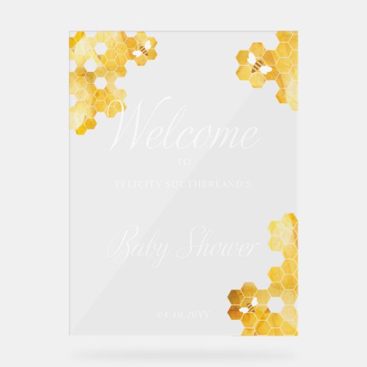 Un Petit Miel Sucré En Chemin Baby shower D'Abeill (Recto)