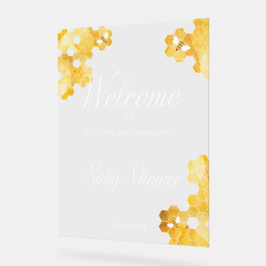 Un Petit Miel Sucré En Chemin Baby shower D'Abeill (Angle)