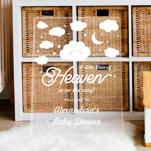 Un petit morceau de ciel envoyé Baby shower Bienve