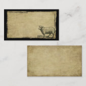 Un petit mouton solitaire Prim des cartes de (Devant / Derrière)