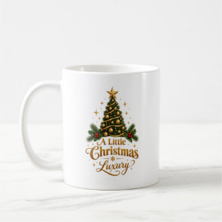 Un petit mug arbre de Noël luxe doré