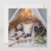 Un petit ours faire-part de grossesse minimale (Devant)