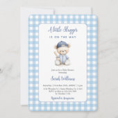 Un Petit Ours Slugger Baby shower Invitation Garço (Devant)
