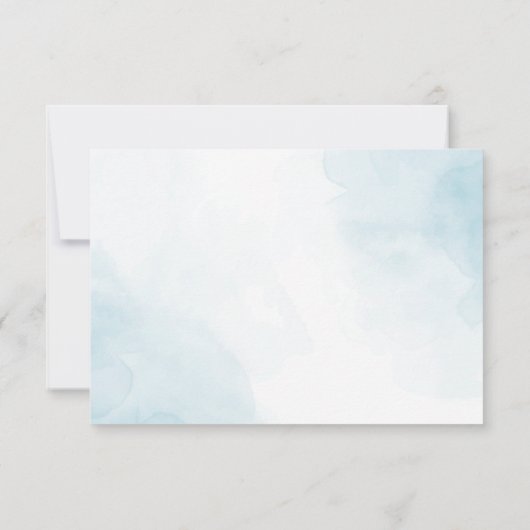 Un Petit Papillon bleu Floral Merci rustique (Dos)