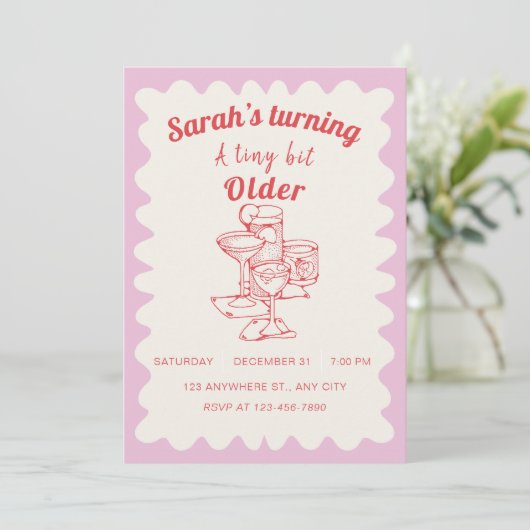 Un Petit Peu Plus Ancien Invitation De Fête D'Anni (Debout devant)