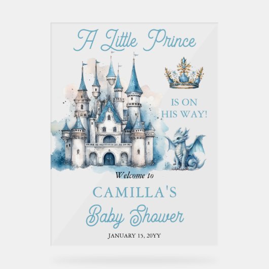 Un Petit Prince Est En Chemin De Boy Baby shower (Recto)