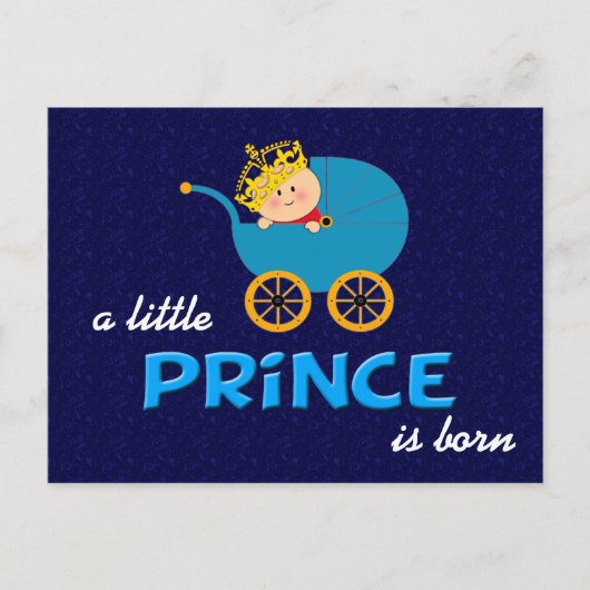 Un Petit Prince est né Carte Postale (Devant)