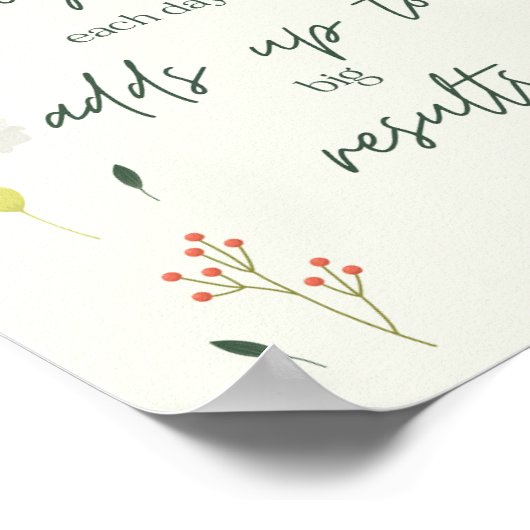 Un Petit Progrès Chaque Jour Gros Résultats Poster (Coin)