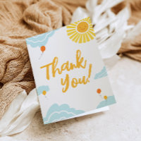 Un Petit Rayon Baby shower Sunshine Merci Cartes
