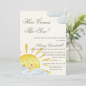 Un Petit Rayon De Baby shower Soleil Invitation (Debout devant)