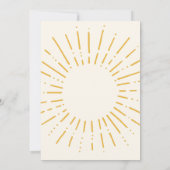 Un petit rayon de soleil arrive Invitation (Dos)