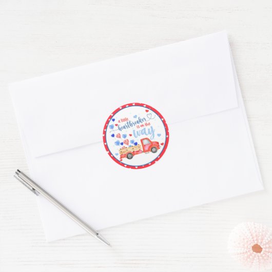 Un petit sticker Baby shower de briseur de coeur (Enveloppe)