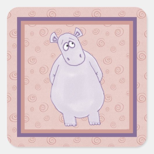 Un Petit Stickers Hippo Coupable (Devant)