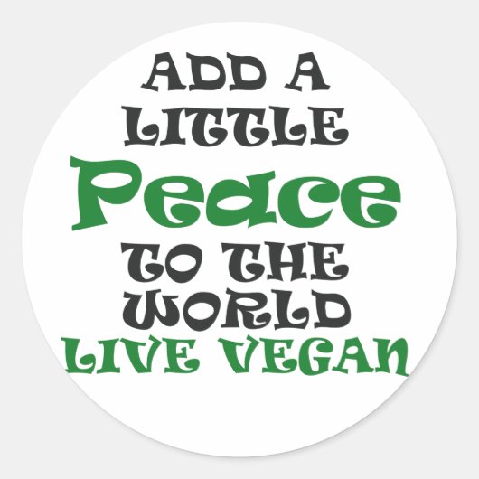 Un Petit Stickers Peace Vegan (Devant)