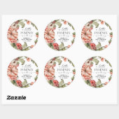 Un Petit Stickers Rond Baby shower Citrouille (Feuille)