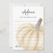 Un peu Citrouille Carte de conseil Baby shower d'a (Devant)