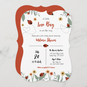 Un peu d'amour Baby shower de bug Invitation
