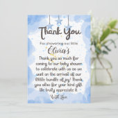 Un peu de joie : Merci Baby shower d'aquarelle (Debout devant)