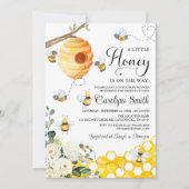 Un peu de miel Baby shower d'abeilles Invitation (Devant)