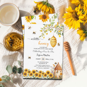 Un peu de miel Baby shower d'abeilles Invitation