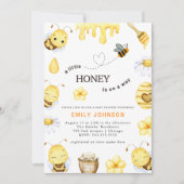 Un peu de miel Baby shower d'abeilles Invitation (Devant)