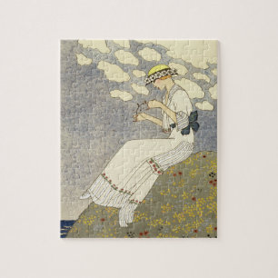 Un Peu... design for a country jurk by Paquin, 1 Legpuzzel