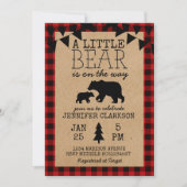 Un Peu D'Ours Est En Chemin Baby shower Invitation (Devant)