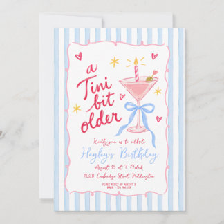 Un peu plus âgée Invitation d'anniversaire fantais