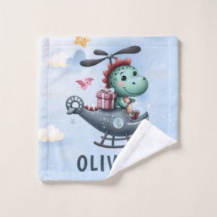 Un Pilote Dinosaure Cute Volant Un Hélicoptère De 