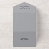 Un Pine Bleu Mariage D'Hiver Tout En Une Invitation (Dehors)