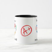 Un plus enseignant cadeau Merci étudiant Mug (Centre)