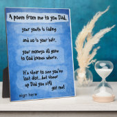 Un poème de moi pour toi, plaque papa (Côté)