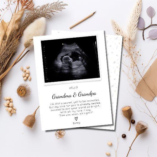 Un poème du bébé à la future carte grand-mère et g