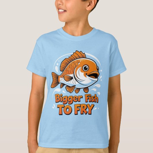 Un Poisson Plus Gros À Friter ! ! ! T-shirt garçon (Devant)