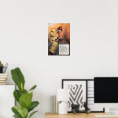 Un pompier Poster de prière Pièce d'art Fireman (Bureau à domicile)