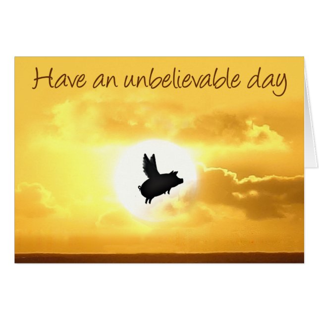 un porc qui vole de jour incroyable (Devant Horizontal)