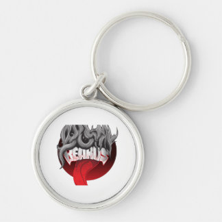 Un porte-clés rond avec un design