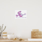Un poster de monogramme art signifiant le nom de f (Cuisine)