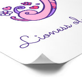 Un poster de monogramme d'art avec le prénom Ariel (Coin)