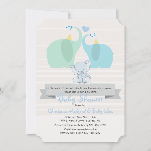 Un produit de notre invitation de baby shower de (Devant)