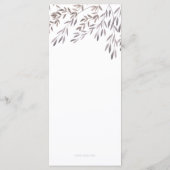 Un programme de mariage Fleur sauvage (Dos)