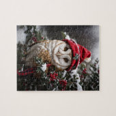 Un puzzle de Chistmas Barn Owl (Horizontal)