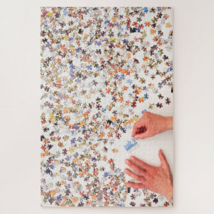 Un puzzle de jigsaw, un puzzle assemblé