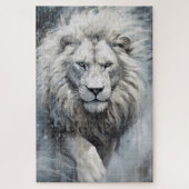 Un puzzle de lion blanc (Vertical)