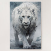 Un puzzle de lion blanc (Vertical)
