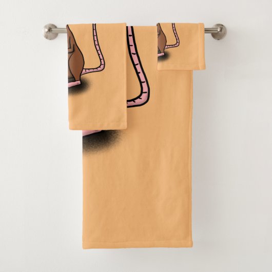 Un rat brun mignon pouce vers le haut dessin animé (En situation)