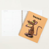 Un rat brun mignon pouce vers le haut dessin animé (Devant avec enveloppe)