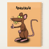 Un rat brun mignon pouce vers le haut dessin animé (Dos)